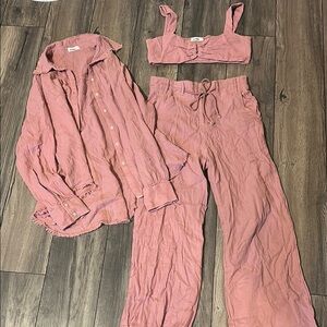 Pink Three-Piece Set